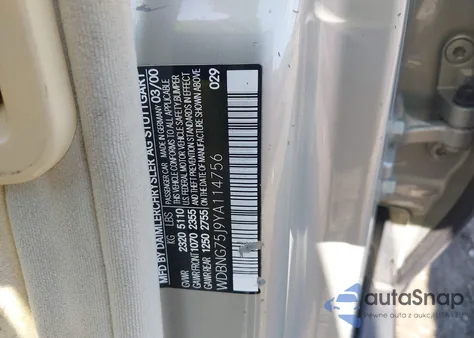 2000 Mercedes-Benz S 500 из США, поврежденный, VIN WDBNG75J9YA114756